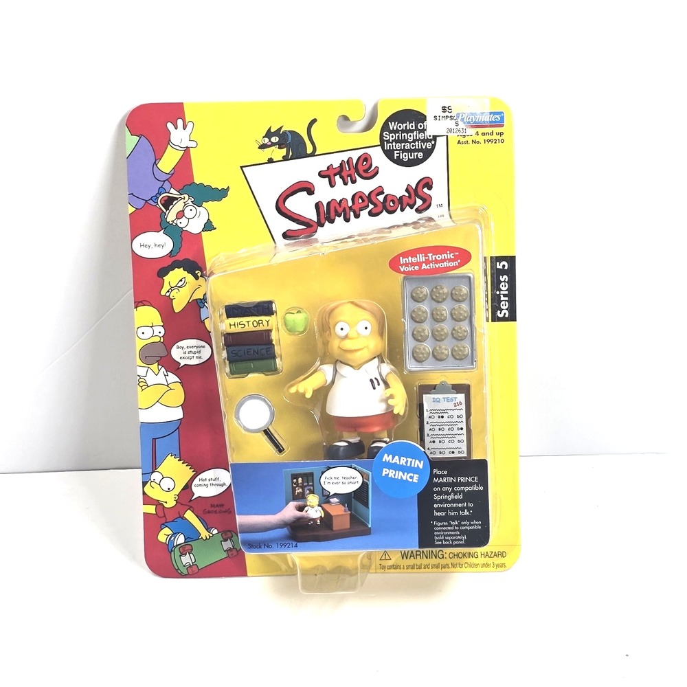 The Simpsons Series 5 Playmates Action Figure Martin Prince  NEW  SEALED